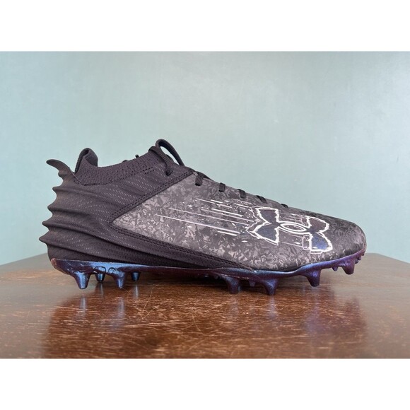 Under Armour Blur 2 MC Suede Black Football Cleats Men's Size 13 3027978-001 - Picture 2 of 11